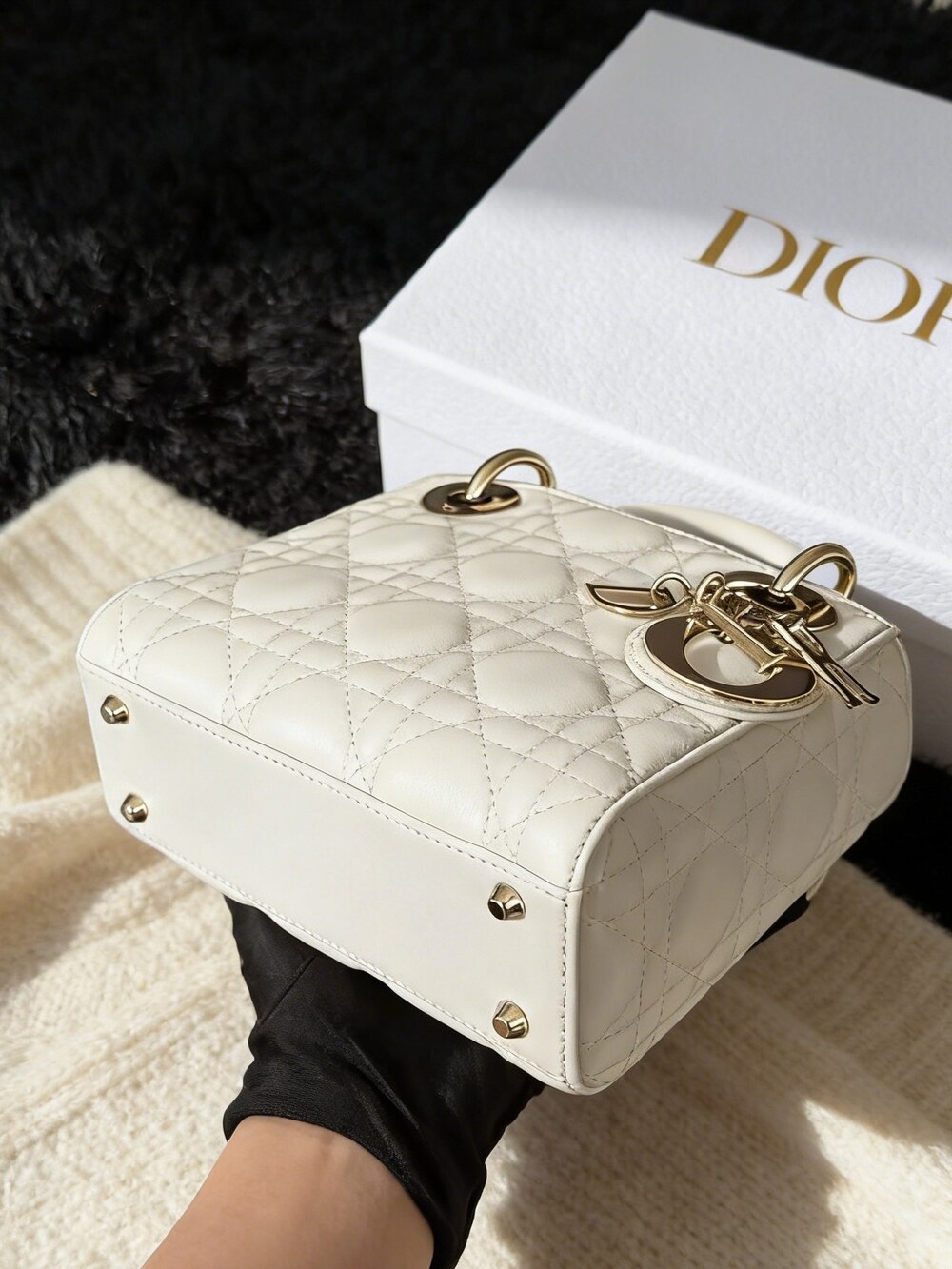 Mini Lady Dior Bag White Cannage Lambskin - Picture 7 of 7